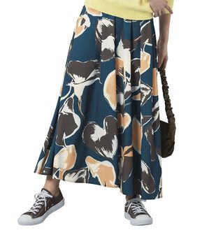 RANAN（ラナン）の「ボタニカル柄フレアーロングスカート（ロングスカート）」｜ブルーグリーン系