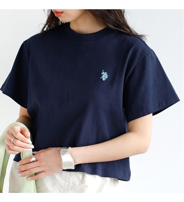 GeeRA（ジーラ）の「【Ｕ．Ｓ．　ＰＯＬＯ　ＡＳＳＮ．】ショート丈Ｔシャツ（Tシャツ）」｜詳細画像