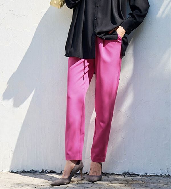 RANAN（ラナン）の「あったか！裏起毛美脚シルエットタックパンツ（フルレングスパンツ）」｜詳細画像