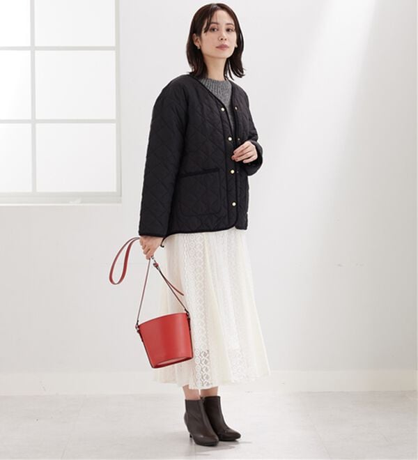 BELLUNA（ベルーナ）の「パイピング使い裏ボアキルトコート（ハーフコート）」｜詳細画像