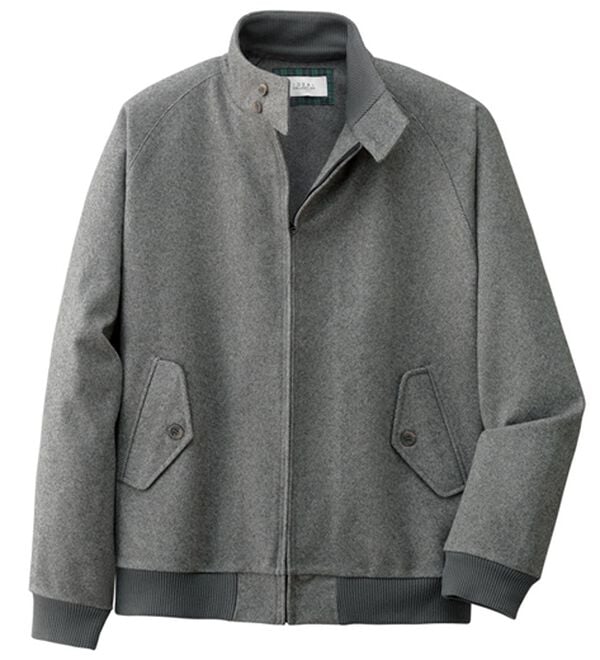 「メルトンジャージスイングトップ（メンズジャケット）」｜グレー