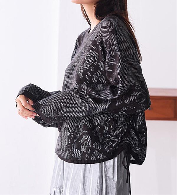 RANAN（ラナン）の「シアーフラワージャカードニットプルオーバー（ニット・セーター）」｜詳細画像