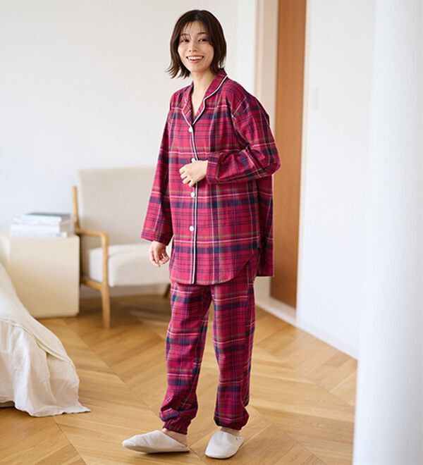 LAVIENNE（ラヴィエンヌ）の「綿１００％ふんわり柔か微起毛パジャマ（パジャマ・ルームウェア）」｜詳細画像