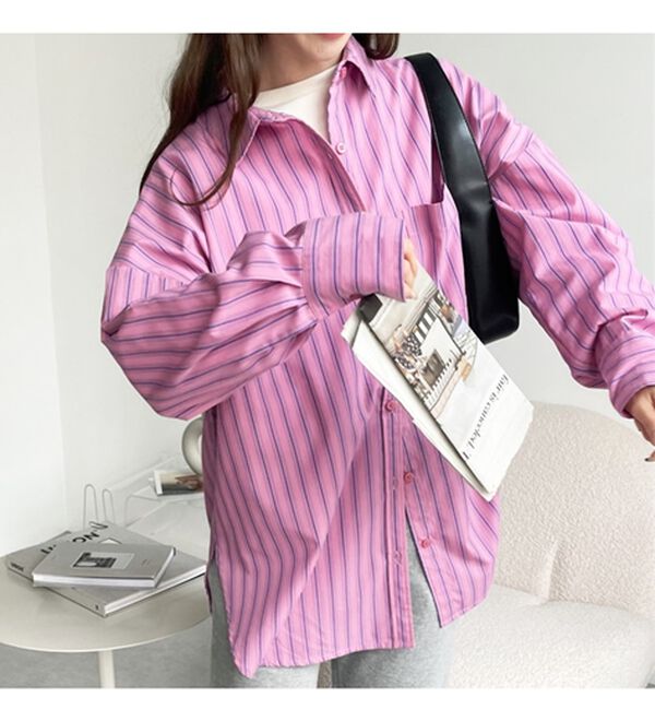 GeeRA（ジーラ）の「アソート柄オーバーサイズシャツ（シャツ）」｜詳細画像