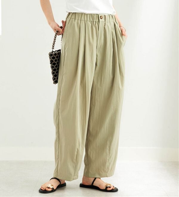 BELLUNA（ベルーナ）の「ビンテージ調タックワイドパンツ（ワイドパンツ・ガウチョ）」｜詳細画像