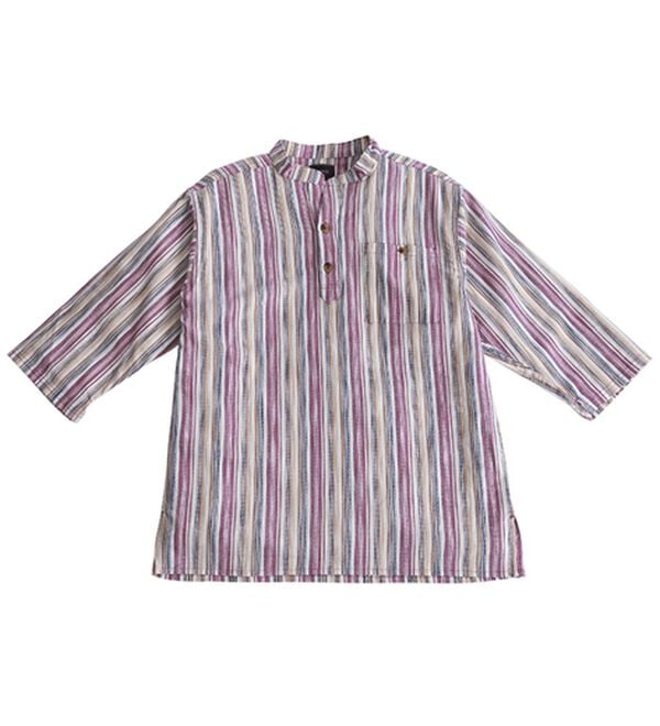 「ざっくり木綿のゆったりリラックスシャツ（メンズシャツ）」｜詳細画像