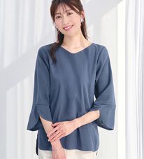 alotta（アロッタ）の「【接触冷感】着痩せが叶う！チューリップ袖ブラウスＴシャツ（ブラウス）」