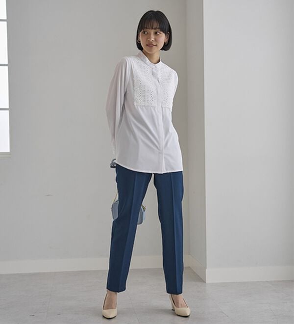 BELLUNA（ベルーナ）の「すっきり見えタックテーパードパンツ（フルレングスパンツ）」｜詳細画像