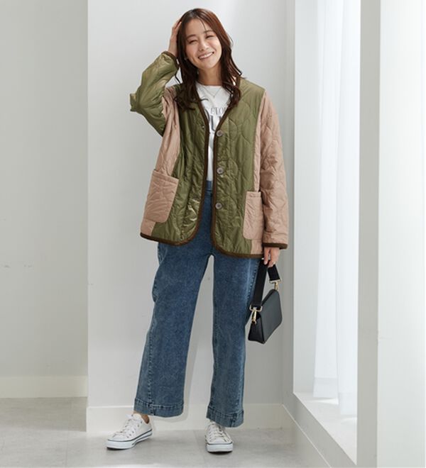 BELLUNA（ベルーナ）の「パイピング使いキルトブルゾンジャケット（ブルゾン）」｜詳細画像