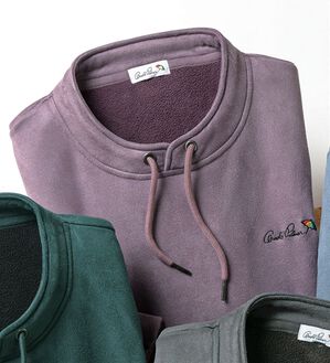 「＜アーノルド　パーマー＞パーカー風スエードトレーナー（メンズトレーナー）」｜グレイッシュピンク