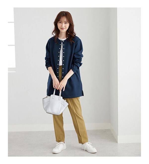 BELLUNA（ベルーナ）の「時短コーデ！ダンボール素材ロングカーデアンサンブル（アンサンブル）」｜詳細画像