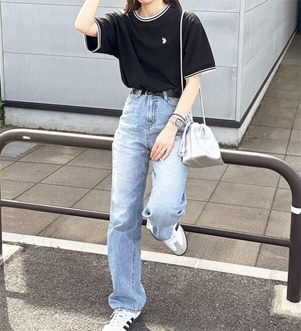 GeeRA（ジーラ）の「【ＵＳ．ＰＯＬＯ．ＡＳＳＮ】ライン配色Ｔシャツ（Tシャツ）」｜詳細画像