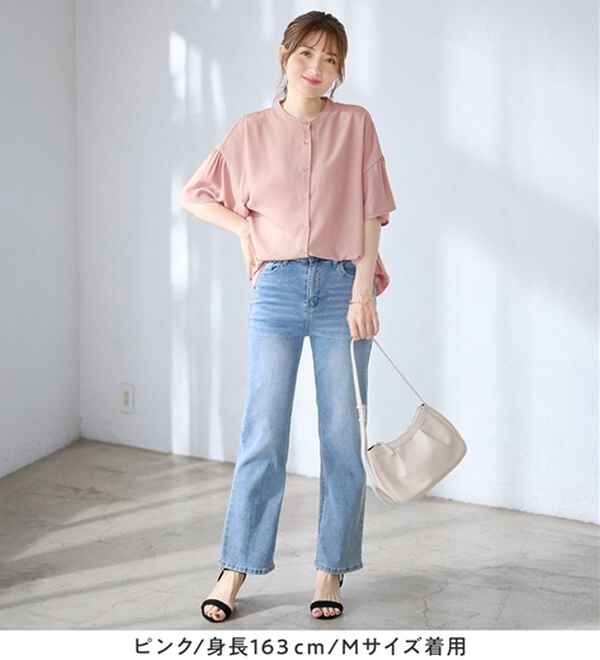 alotta（アロッタ）の「バンドカラーフレアー袖ブラウス（ブラウス）」｜詳細画像