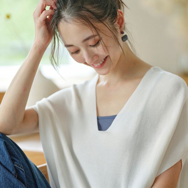 YU'NOW（ユナウ）の「ベーシック汗取りインナー　カップ付キャミソール（肌着・インナーウェア）」｜詳細画像