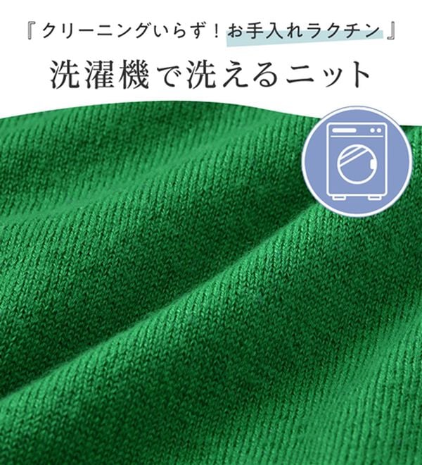 Viola e Viola（ヴィオラ エ ヴィオラ）の「【洗えるニット】着回し力抜群！秋から着られるシンプルニットトップス（ニット・セーター）」｜詳細画像