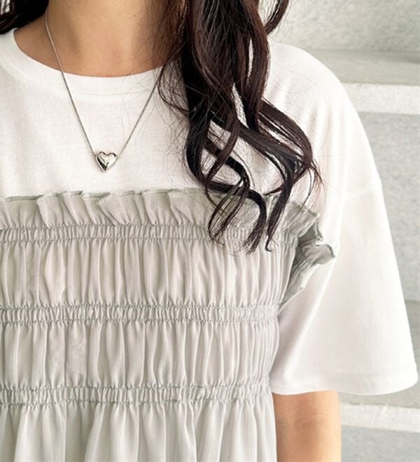 GeeRA（ジーラ）の「シアービスチェドッキングＴシャツ（カットソー）」｜詳細画像