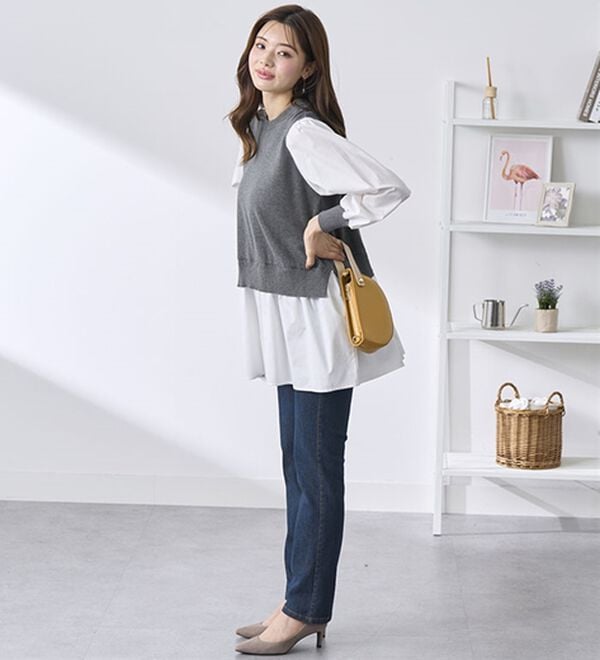 BELLUNA（ベルーナ）の「【２枚組】ベストドッキングチュニック（チュニック）」｜詳細画像