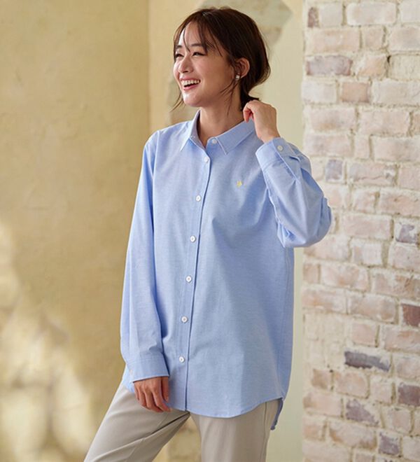 BELLUNA（ベルーナ）の「【ＰＯＬＯ　ＢＣＳ】オックス素材刺しゅうシャツ（シャツ）」｜詳細画像