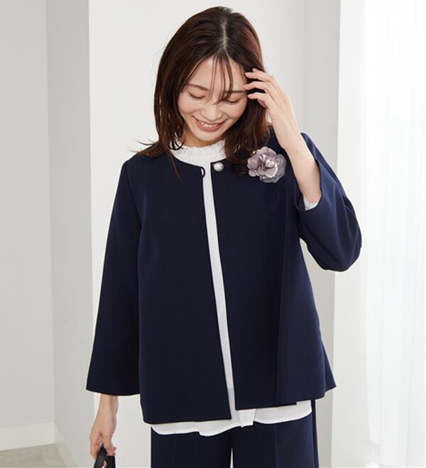 BELLUNA（ベルーナ）の「＜セレモニースタイル＞パール付袖フレアージャケット（その他ジャケット）」｜詳細画像