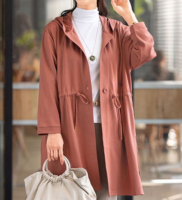 ルフラン（ルフラン）の「季節を繋ぐきれいめロングパーカー（パーカー）」｜テラコッタ