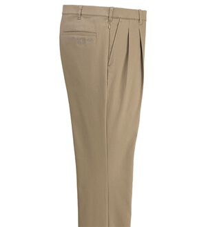 「＜コムルヴァン・オム＞＋８．９&deg;Ｃの素材ツータックチノパンツ（メンズチノパンツ）」｜ベージュ