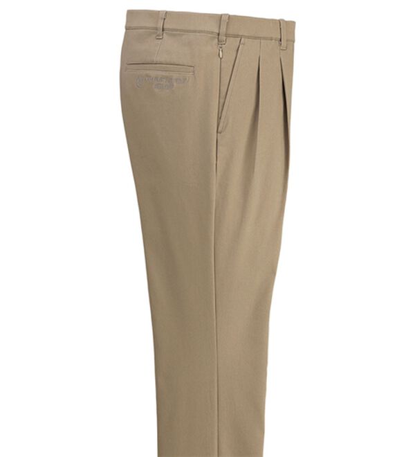 「＜コムルヴァン・オム＞＋８．９&deg;Ｃの素材ツータックチノパンツ（メンズチノパンツ）」｜ベージュ