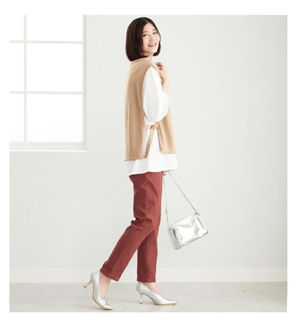 BELLUNA（ベルーナ）の「カットソージャカード素材ベストアンサンブル（アンサンブル）」｜詳細画像