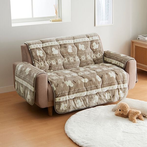 iellio（イエリオ）の「北欧調ボリュームフランネルソファカバー＜抗菌防臭・吸湿発熱・蓄熱・北欧柄・ソファーカバー・センターカバー（ソファーカバー）」｜詳細画像