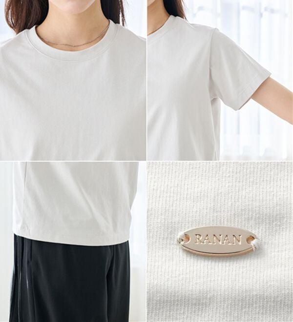 RANAN（ラナン）の「【5つの機能付】ひんやり着回し抜群ベーシックＴシャツ＜選べる着丈＞（Tシャツ）」｜詳細画像