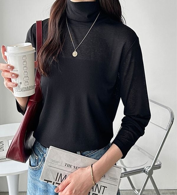 GeeRA（ジーラ）の「シアースラブハイネックトップス（カットソー）」｜詳細画像