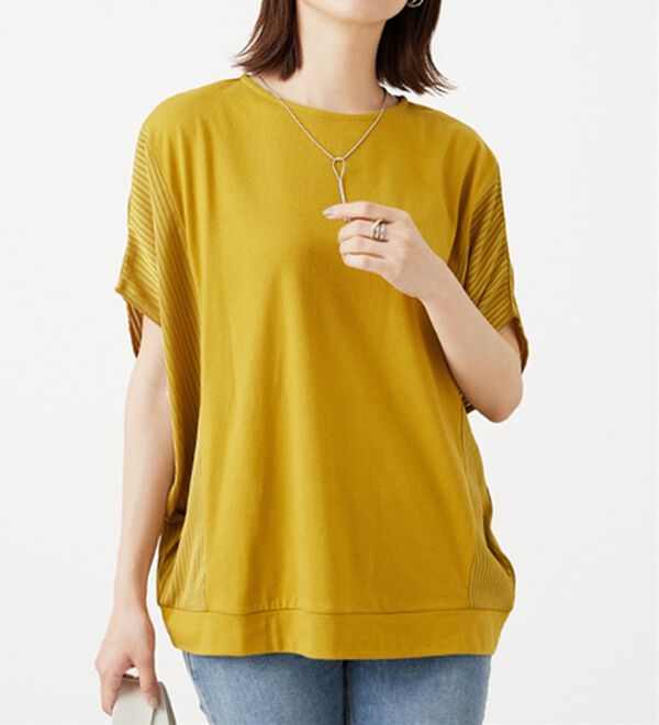 BELLUNA（ベルーナ）の「サイドシャドーストライプ切替チュニック（チュニック）」｜詳細画像