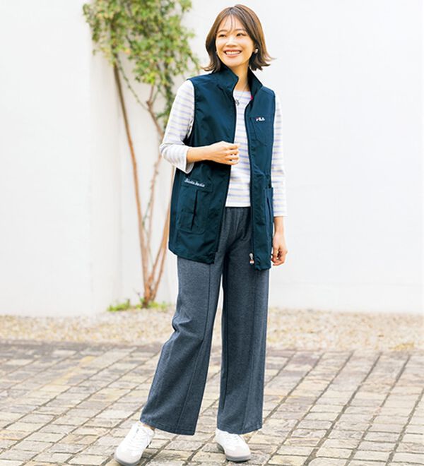 ルフラン（ルフラン）の「【３本組】＜ＦＩＬＡ＞セミワイド杢調すっきりラクするパンツ（セット商品（パンツ））」｜詳細画像