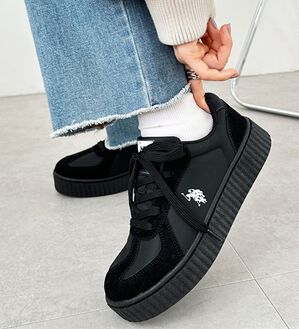 GeeRA（ジーラ）の「【ＵＳ．ＰＯＬＯＡＳＳＮ】厚底スニーカー（スニーカー）」｜ブラック