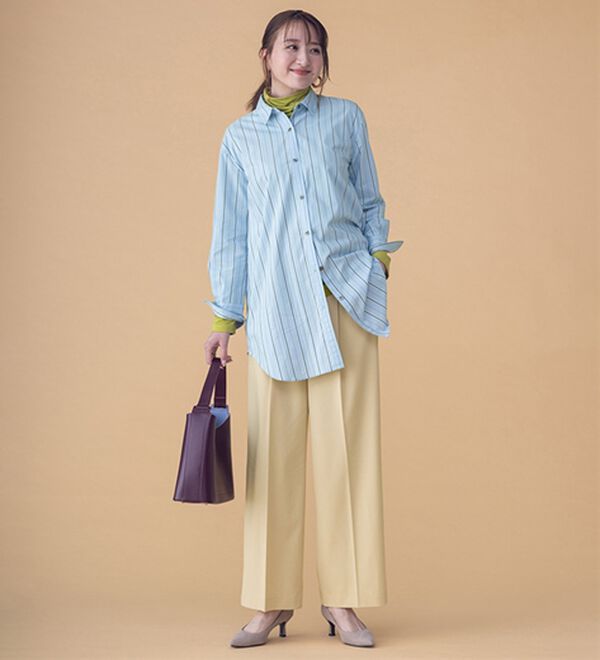 BELLUNA（ベルーナ）の「＜ＳＯＬＯＴＥＸ（Ｒ）＞ストレッチビッグシャツ（シャツ）」｜詳細画像