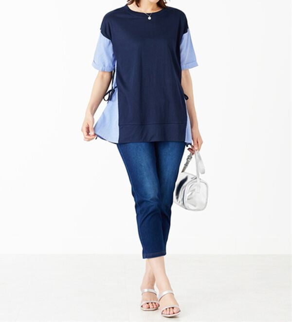 BELLUNA（ベルーナ）の「サイドリボン切替デザインプルオーバー（カットソー）」｜詳細画像