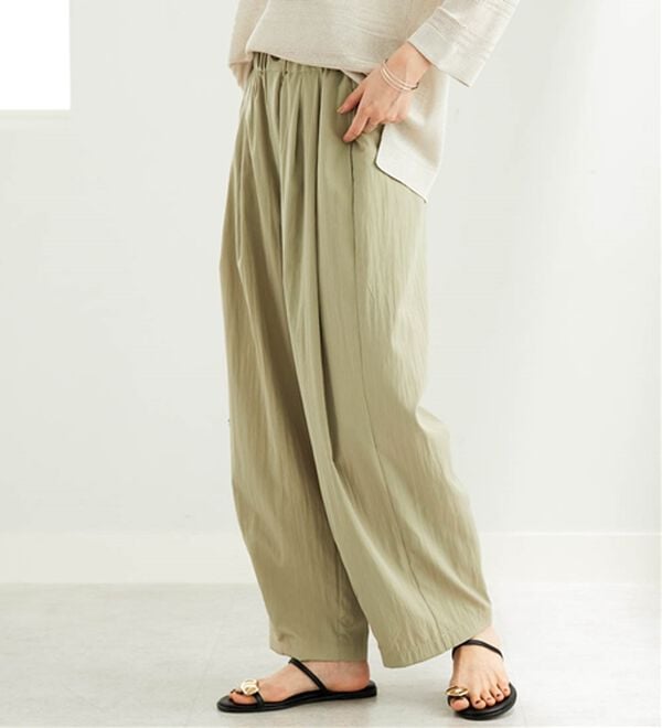 BELLUNA（ベルーナ）の「ビンテージ調タックワイドパンツ（ワイドパンツ・ガウチョ）」｜詳細画像