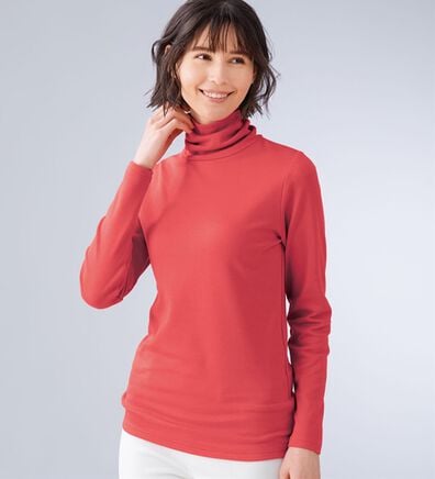 LAVIENNE（ラヴィエンヌ）の「もっとあったか！肌側綿タートルネックプルオーバー（肌着・インナーウェア）」