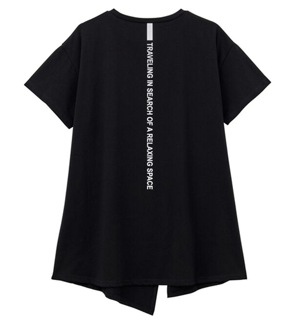 RANAN（ラナン）の「【ひんやり】ロゴプリントチュニックTシャツ（Tシャツ）」｜詳細画像