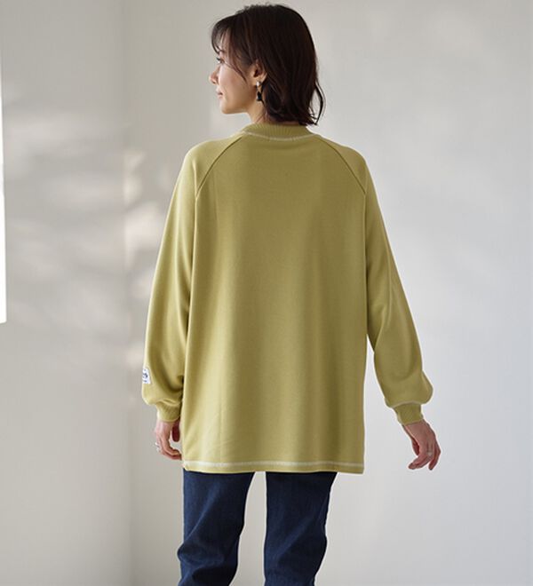 BELLUNA（ベルーナ）の「華奢見せ！しっかり綿混裏毛素材トレーナー（トレーナー・スウェット）」｜詳細画像