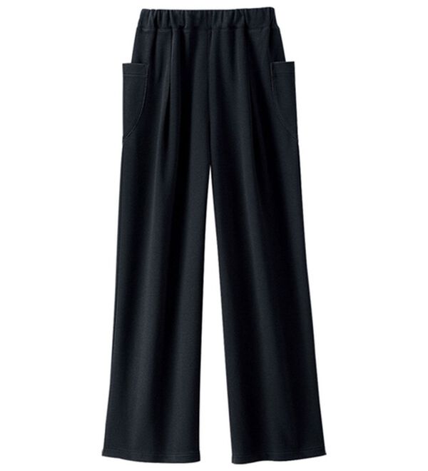 BELLUNA（ベルーナ）の「ビッグポケットゆったりパンツ（フルレングスパンツ）」｜ブラック