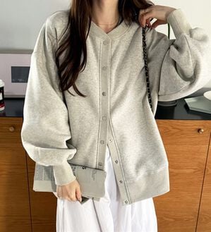 GeeRA（ジーラ）の「前後２ＷＡＹ裏起毛スウェットカーデ（その他カーディガン）」｜オートミール