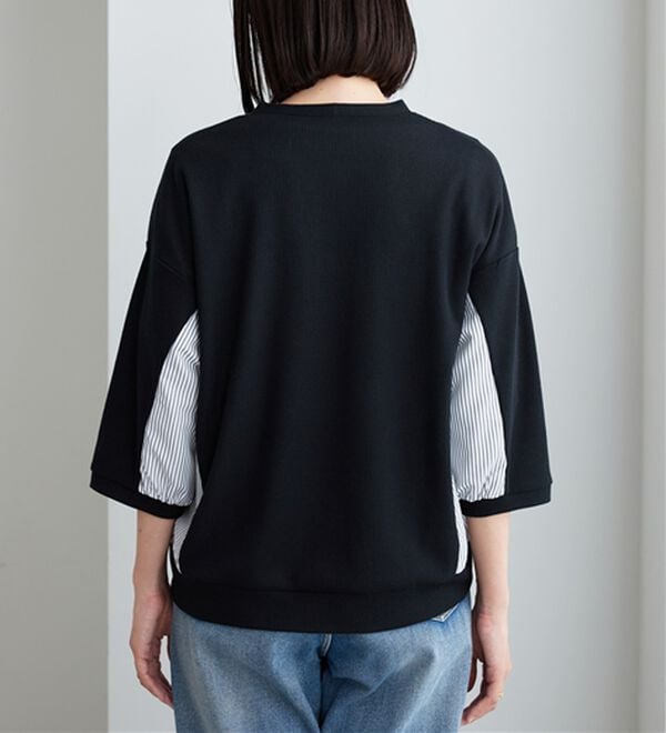 BELLUNA（ベルーナ）の「ストライプ切替ジッパーカーディガン（その他カーディガン）」｜詳細画像