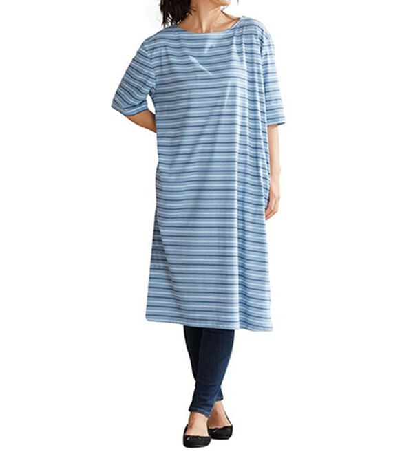 LAVIENNE（ラヴィエンヌ）の「サラッとゆったり快適ワンピース（カットソーワンピース）」｜詳細画像