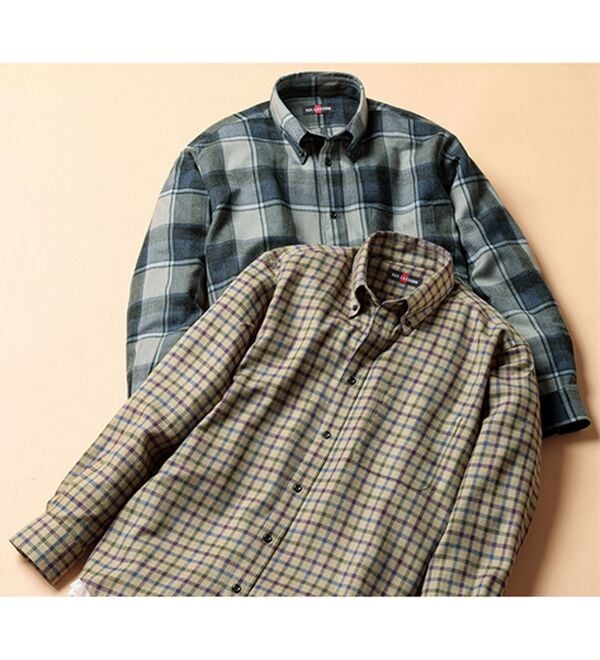 「両面起毛やわらかウール入りシャツ（メンズシャツ）」｜詳細画像