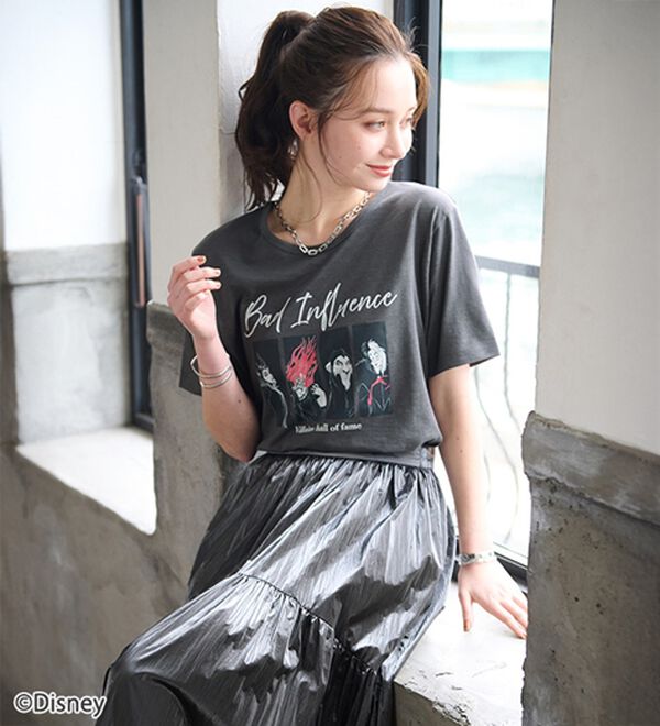 「＜Ｄｉｓｎｅｙ＞キャラクタープリントヴィンテージ風Ｔシャツ（チュニック）」｜詳細画像