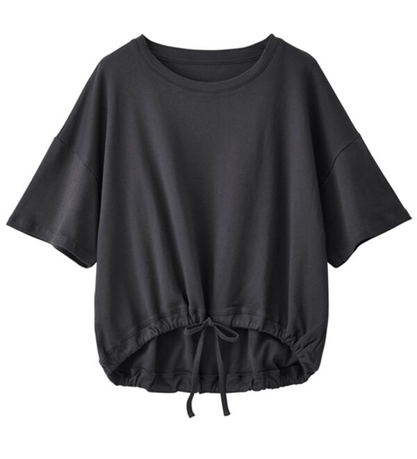 YU'NOW（ユナウ）の「【２点セット】コットン１００％ウエストドローストリングプルオーバー上下セット（パジャマ・ルームウェア）」｜詳細画像