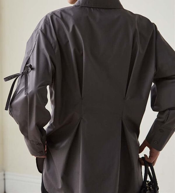 RANAN（ラナン）の「ウエストタック袖リボンシャツ（シャツ）」｜詳細画像