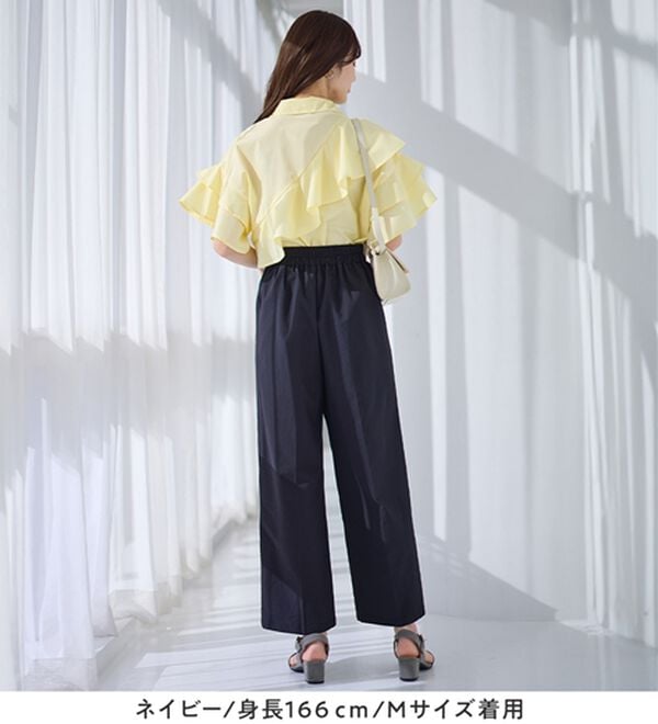 alotta（アロッタ）の「風が通り抜ける！サッカーマリンワイドパンツ（ワイドパンツ・ガウチョ）」｜詳細画像