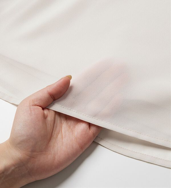 RANAN（ラナン）の「ひんやり！フレアー袖シフォンブラウス（ブラウス）」｜詳細画像