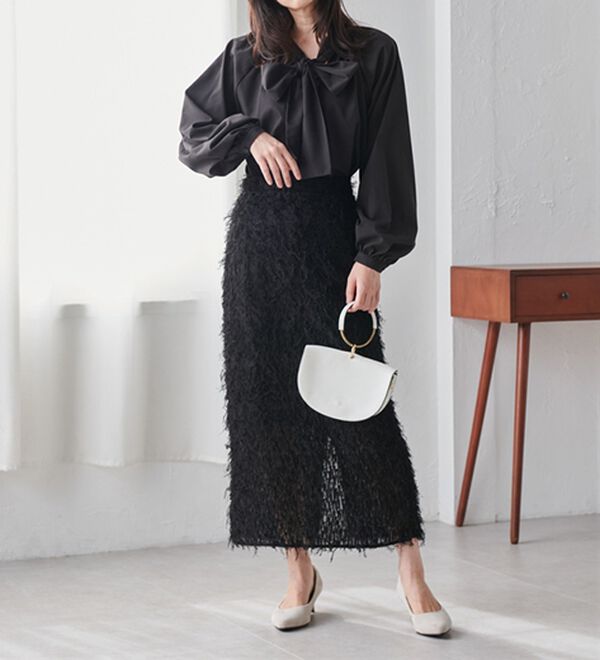 RANAN（ラナン）の「ボリュームボウタイブラウス（ブラウス）」｜詳細画像